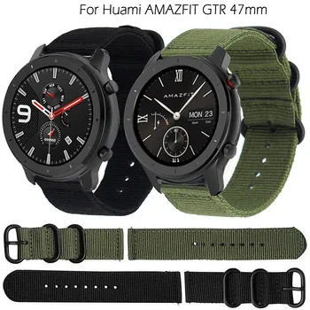 Ремешок на запястье Для Huawei Watch GT GT2 46 мм/Xiaomi Huami Amazfit GTR 2e 47 Группа 22 мм Ремешок Для часов Нейлон Для Garmin Vivoactive 4Correa