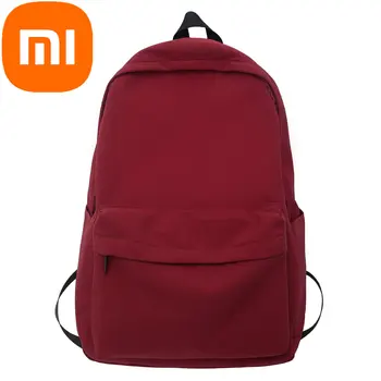 Рюкзак Xiaomi, студенческая сумка, новый мужской монохромный рюкзак, модный тренд для женщин, рюкзак большой емкости
