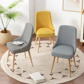 скандинавские простые стулья для столовой с высокими ножками и спинкой Стул для отдыха в гостиной минималистичная современная Кухонная мебель обеденный стул