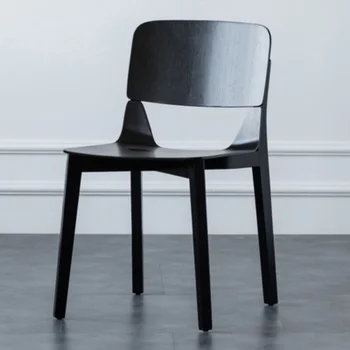 Скандинавский современный Простой обеденный стул из массива дерева Дизайнерский Семейный ресторан для взрослых, обеденный стул для отеля, мебель для отдыха и дома