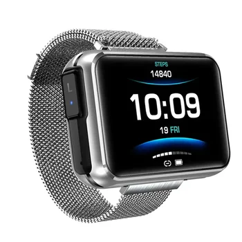 Смарт-часы 2 в 1 TWS Беспроводная Bluetooth-гарнитура с большим экраном для фитнеса, браслет для отслеживания сердечного ритма, мужские спортивные умные часы