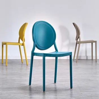 Современный стул Минималистичный Обеденный стул Ins, Скандинавские креативные Модные обеденные стулья, домашняя пластиковая спинка, стул для отдыха на открытом воздухе