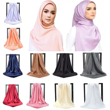 Солнцезащитный крем для путешествий, роскошные женские головные уборы для девочек, шаль, Однотонный шарф-хиджаб из Джерси, головные шарфы, повязка на голову, шаль-хиджаб, шарф