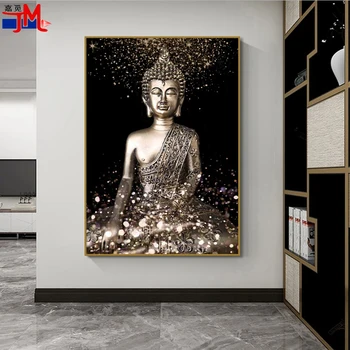 Статуя Будды Полная Квадратная/Круглая Дрель 5D DIY Алмазная Картина 