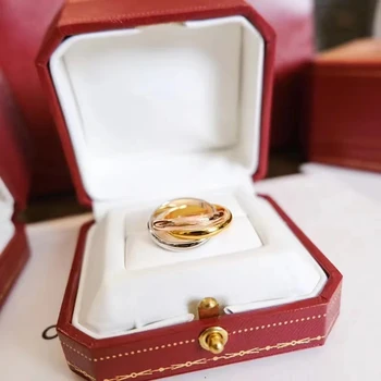 Трендовый Люксовый бренд 2023 года, Оригинальное женское кольцо из стерлингового серебра 925 пробы, черное керамическое золото, 4 тона, круг, высококачественная бижутерия