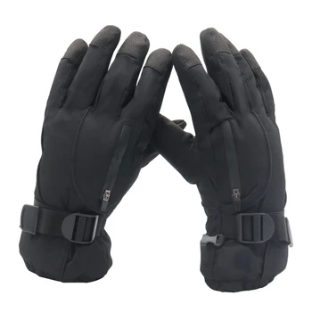 Удобные черные велосипедные перчатки, Ветрозащитные перчатки на все пальцы для сенсорного экрана, перчатки с регулируемым браслетом