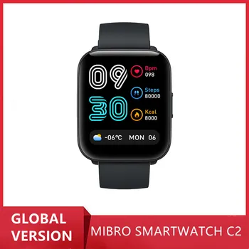 Умные часы Mibro Watch C2 с 1,69-дюймовым HD-экраном, 24-часовой мониторинг сердечного ритма, кислорода в крови, Водонепроницаемые спортивные смарт-часы Life Для мужчин и женщин