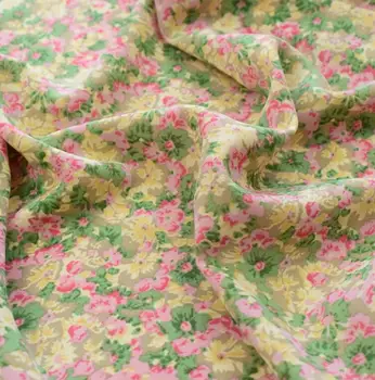 Французская шифоновая ткань с мелким цветочным рисунком, весенне-летняя ткань с принтом, непроницаемая, мягкая и дышащая