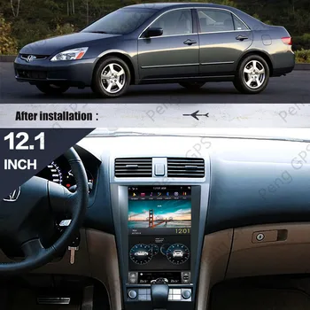 Экран Tesla Android 9 PX6 Автомобильный Радиоприемник GPS Навигация Для Honda Accord 7 2003-2007 Мультимедийный Стереоплеер Головное Устройство DSP Carplay