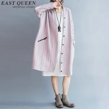 Элегантный женский трикотаж 2018, зимний свитер, женский однобортный кардиган, женский свитер с v-образным вырезом, трикотажное пальто AA2932 YQ