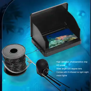 Эхолот Профессиональный 4,3 дюймовый IPS HD экран Подводный Эхолот Камера для рыбалки на лодке Морская Рыбалка Подледная рыбалка K